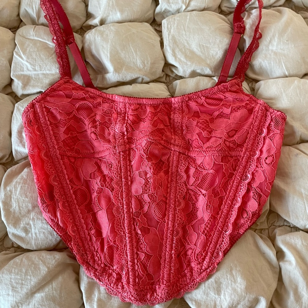 urban outfitters out from under divine lace corset🪸